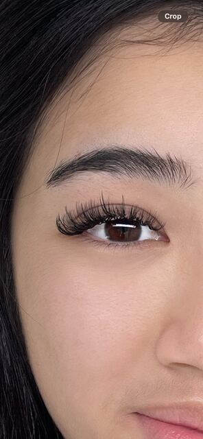 Lash lift and extension detail