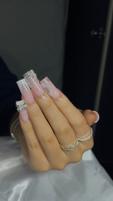 French tip set with gold jewellery
