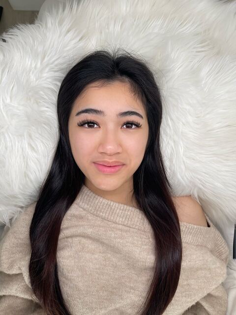 Client portrait with fresh lashes